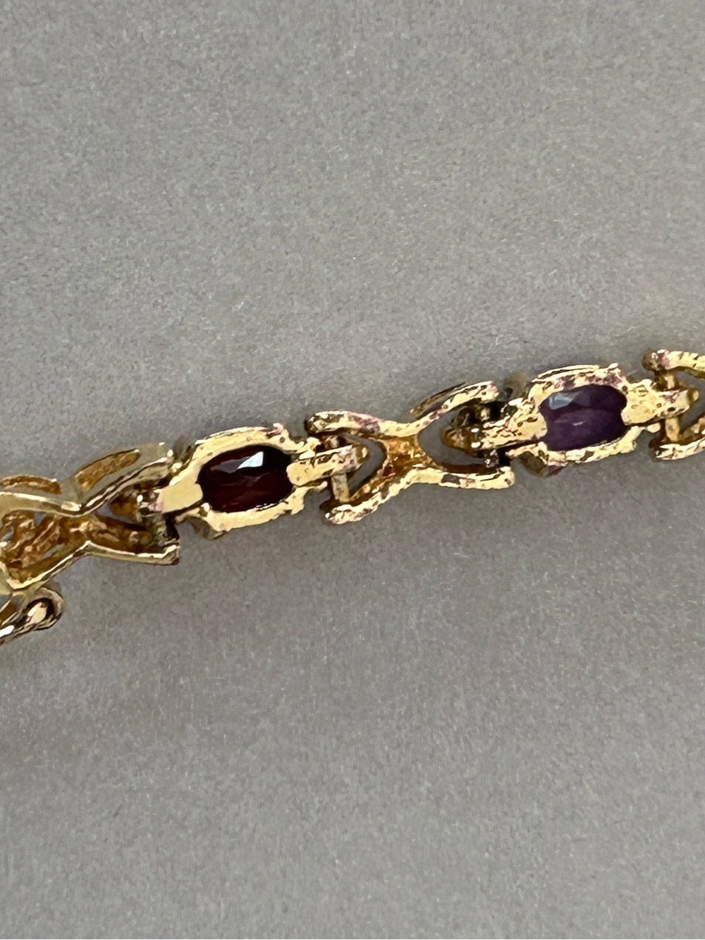 Vtg DBJ 925 Sterling Silver Gold Vermeil Rainbow Multi Gemstone XO Tennis Bracel - Picture 14 of 16